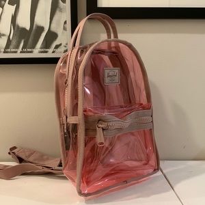 Herschel Pink Clear Mini Backpack